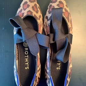 Rothy’s Wildcat Leopard Ballerina Mary Jane 8.5